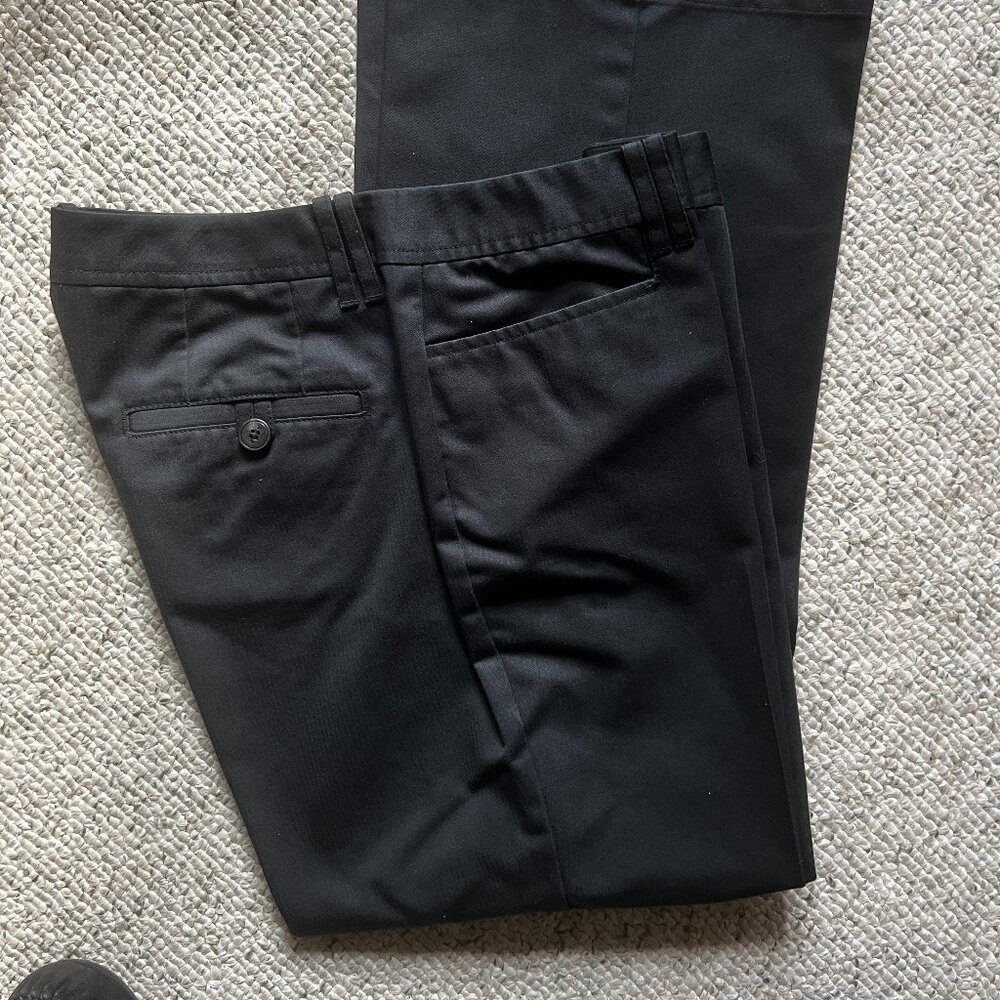 Eddie Bauer Slacks 8P Blue-Black with super subtle stripe